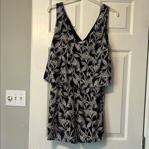 MANGO romper with leaf print - size M